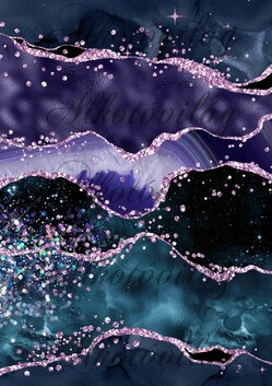 Agate kristály és csillám sötétebb színekkel