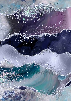 Agate kristály és csillám