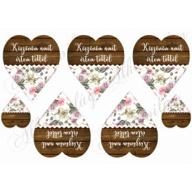   Fa és rózsamintás szívek - KÖSZÖNÖM AMIT ÉRTEM TETTÉL felirattal