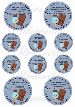 Körök mosolygós édességekkel és idézettel