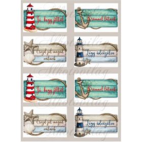   Tengerpartot idéző képek fa táblákkal - FELIRATOKKAL - KICSIBEN