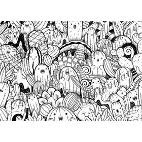 Kaktuszok feketén-fehéren