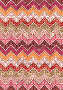 Chevron csíkos patchwork minta vidám színekkel