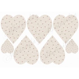 Szövet mintás szív csillagokkal