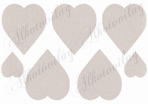 Szövet textúrájú szívek