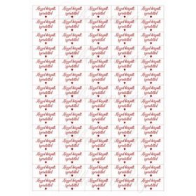   Termékcímke- KÉZZEL KÉSZÜLT SZERETETTEL felirattal - PIROS