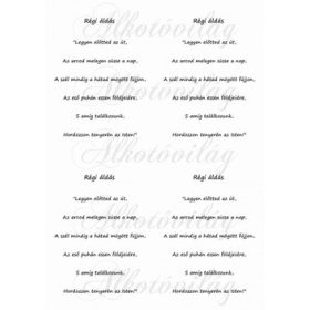 Régi áldás FEKETÉBEN