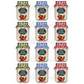 Befőttes üvegek - CSIPKEBOGYÓ - 5 x 7 cm