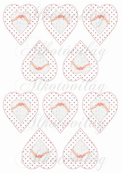 Apró mintás szívek szívet tartó kezekkel - KICSIBEN