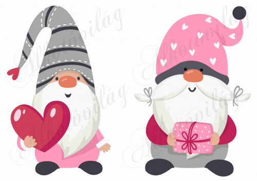 Kettő cuki Valentin napi manó