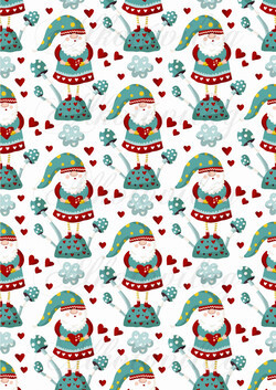 Valentin napi cuki manók szívekkel, gombákkal, szíves felhőkkel