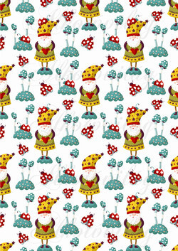 Valentin napi cuki manók szívekkel, katicákkal