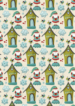 Valentin napi cuki manók szívekkel, kismadarakkal, szíves házikókkal