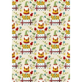   Valentin napi cuki manók szívekkel, virágokkal, levelekkel