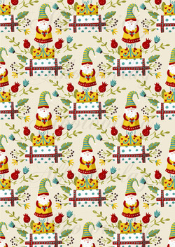 Valentin napi cuki manók szívekkel, virágokkal, levelekkel