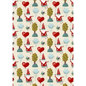 Valentin napi cuki manók szíves lufival, kismadarakkal