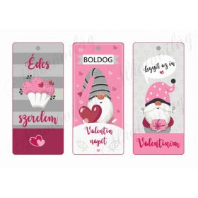 Valentin napi kártyák cuki manókkal, feliratokkal
