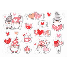 Valentin napi manók pasztell színekkel - SZEMEKKEL