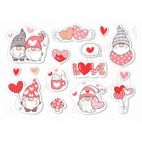 Valentin napi manók pasztell színekkel