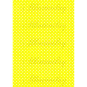 Fehér pöttyök élénk citromsárga alapon