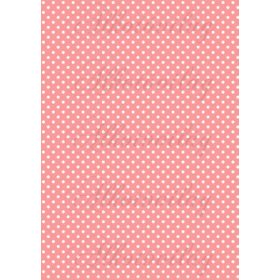 Fehér pöttyök középrózsaszín alapon
