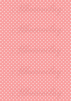 Fehér pöttyök középrózsaszín alapon