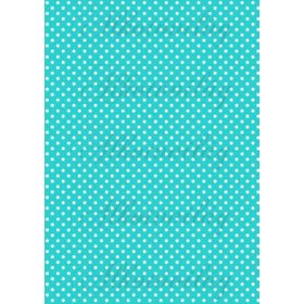 Fehér pöttyök élénk türkiz alapon