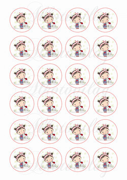 Kislány 4 cm-es körökben