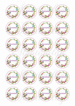 Koszorú tojásokkal, kismadárral - SZERETETTEL felirattal