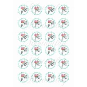 Zöld bicikli zöld szíves kerettel