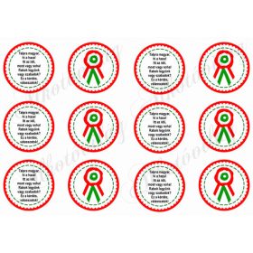 Kokárdák Talpra magyar idézettel