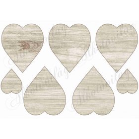  Fa erezetes szívek üresen