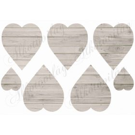 Fa deszka mintás szívek üresen