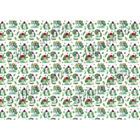 Vidám házikók levelekkel - KICSIBEN FEKTETVE