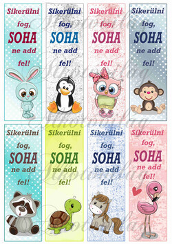 Motivációs könyvjelzők - SIKERÜLNI FOG SOHA NE ADD FEL felirattal