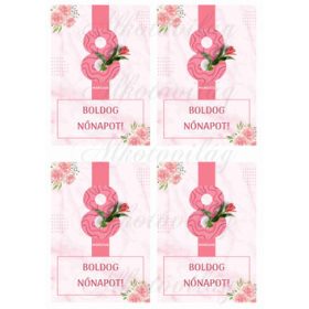 Nőnapi üdvözlőlap 4 db