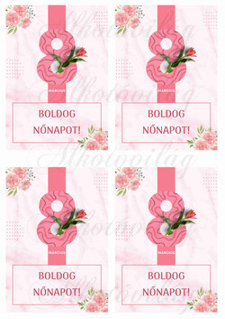 Nőnapi üdvözlőlap 4 db