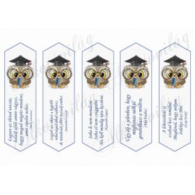 Ballagási könyvjelzők baglyokkal, idézetekkel