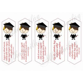 Ballagási könyvjelzők idézetekkel - barna hajú fiú