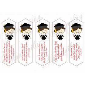 Ballagási könyvjelzők idézetekkel - barna hajú lány