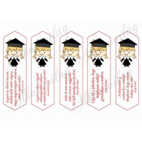 Ballagási könyvjelzők idézetekkel - szőke hajú lány