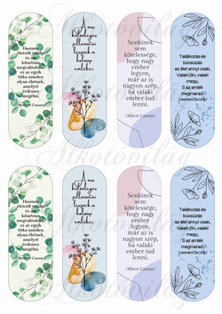 Ballagási, motivációs könyvjelzők idézetekkel- KICSIBEN