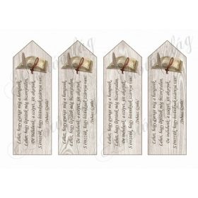   Fa erezetes könyvjelzők - LEHET, HOGY GYENGE MÉG A HANGUNK idézettel ballagásra - NAGYBAN