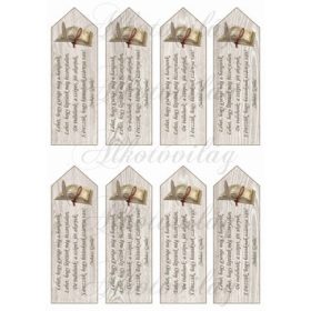   Fa erezetes könyvjelzők - LEHET, HOGY GYENGE MÉG A HANGUNK idézettel ballagásra