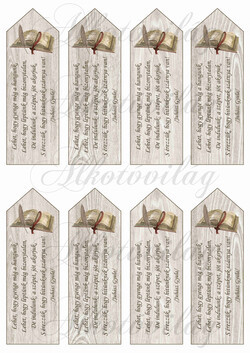 Fa erezetes könyvjelzők - LEHET, HOGY GYENGE MÉG A HANGUNK idézettel ballagásra