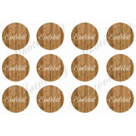 Fa erezetes körök EMLÉKÜL felirattal