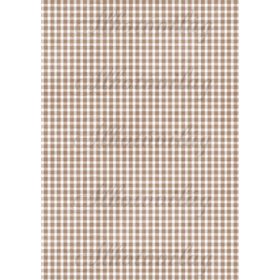 Fehér - világosbarna kockás