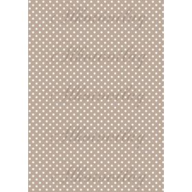 Fehér pöttyök tejeskávé alapon