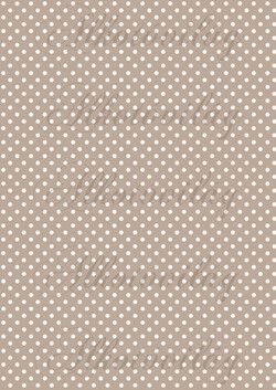 Fehér pöttyök tejeskávé alapon