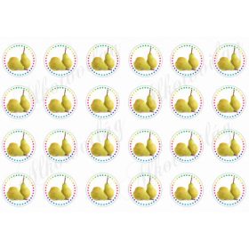 Körte címkék - 4 cm